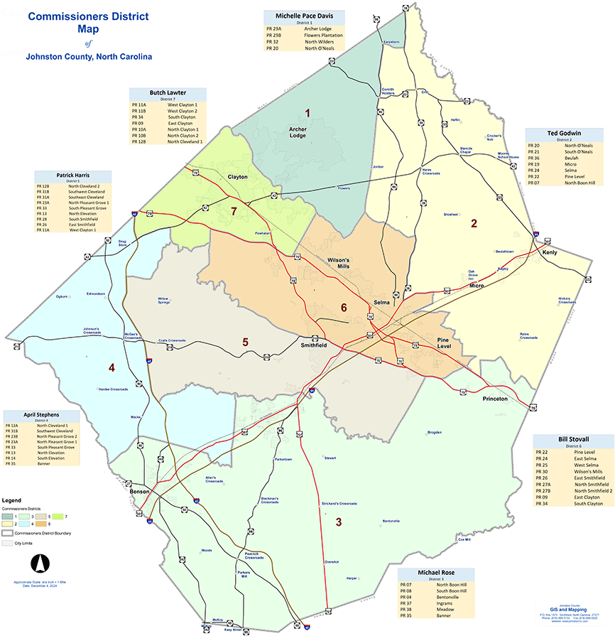 Map of Commissioner Districts