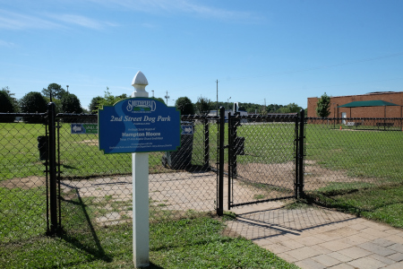 Main entrance sign outside of the gate entrance